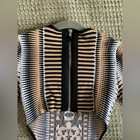 Torn By Ronny Kobo knit black, white, and nude dress - Picture 4 of 9